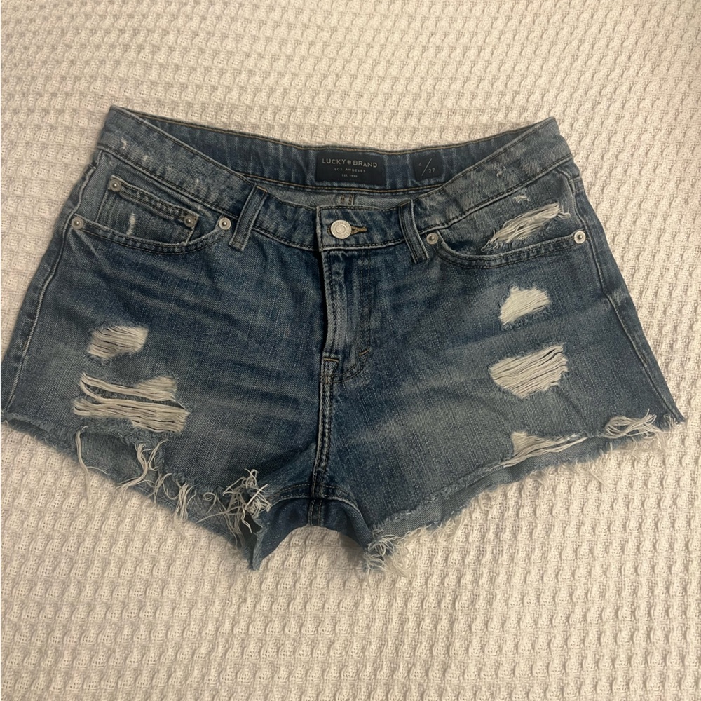 Lucky brand- cutoff Jean shorts size 27/4